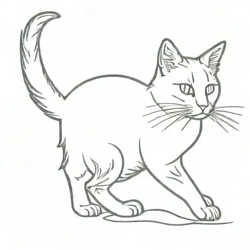 Calico cat tattoo design idea