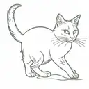Calico cat tattoo design idea
