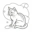 Calico cat tattoo design idea