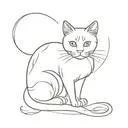 Calico cat tattoo design idea