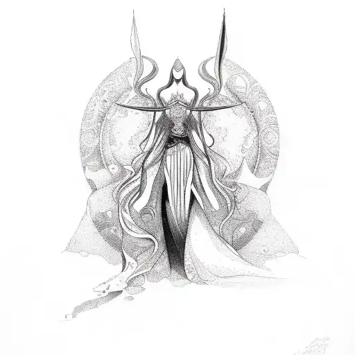 Hecate unique and beautiful  tattoo design idea