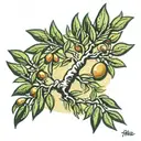 palestine olive tree tattoo design idea
