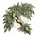 palestine olive tree tattoo design idea