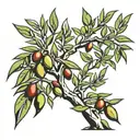 palestine olive tree tattoo design idea