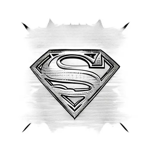 superman logo tattoo drawing