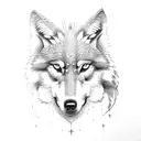 wolf with igy6 tattoo design idea