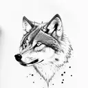 wolf with igy6 tattoo design idea