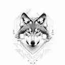wolf with igy6 tattoo design idea