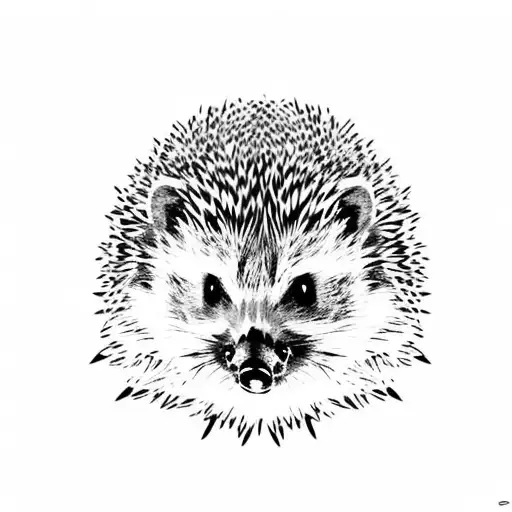 depicting a hedgehog, muscular, combative, athletic tattoo design idea
