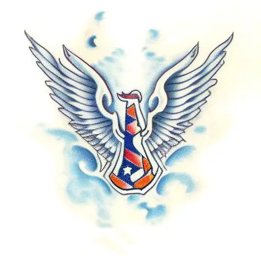 a horse with wings tattoo design idea
