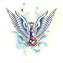 a horse with wings tattoo design idea