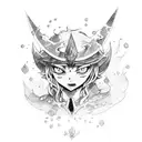 asta feom.black clover with hsi sword  tattoo design idea