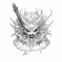 asta from.black clover with his sword  tattoo design idea