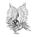 angel and devil wing tattoo design idea