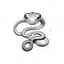 Snake com arma tattoo design idea