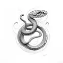 Snake com arma tattoo design idea