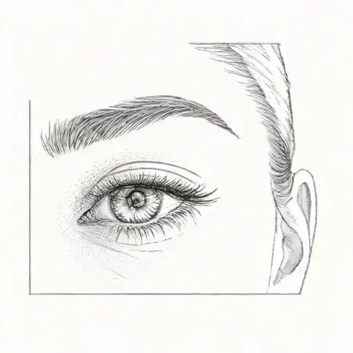 a woman's eyebrows tattoo design idea
