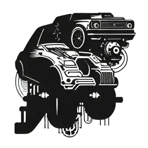 car parts tattoo design idea