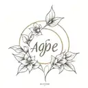 AGAPE tattoo design idea