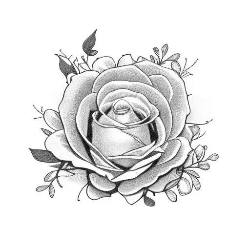 A vintage typewriter surrounded by blooming flowers, merging the beauty of nature and literature tattoo design idea