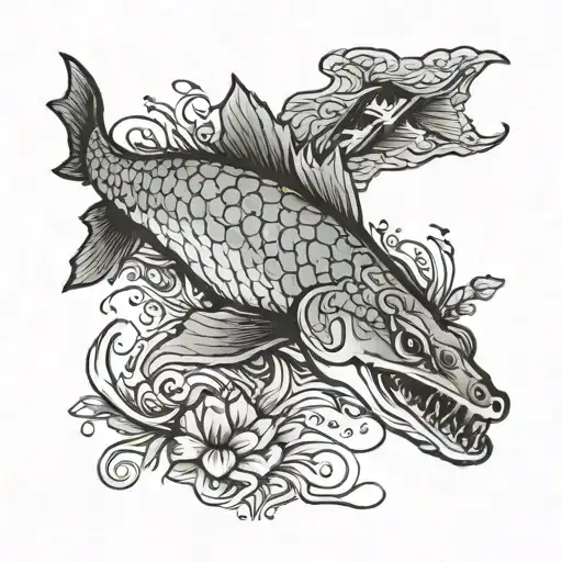 sturgeon tattoo design idea