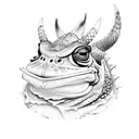 horned toad tattoo design idea