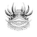 horned toad tattoo design idea
