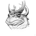 horned toad tattoo design idea