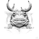 horned toad tattoo design idea