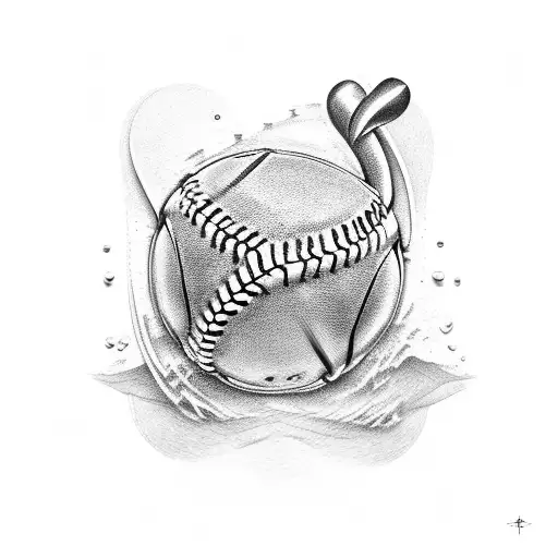 baseball and a cross tattoo design idea