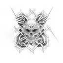 A cross, Proverbs 16:3 tattoo design idea