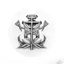 A cross, Proverbs 16:3 tattoo design idea