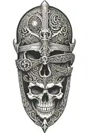 kabbalah , mexico, viking, knight templar, mason, skull, snake tattoo design idea