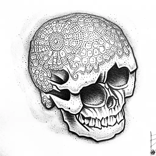Skull tattoo design idea