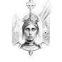 joan of arc tattoo design idea