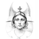 joan of arc tattoo design idea