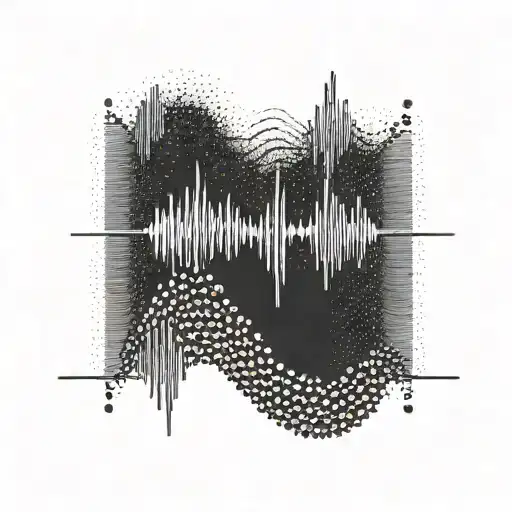 An abstract representation of a song waveform tattoo design idea