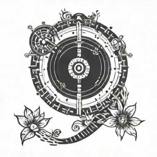 stay in Morse code in a circle  tattoo design idea