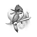 kingfisher tattoo design idea