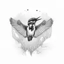 kingfisher tattoo design idea