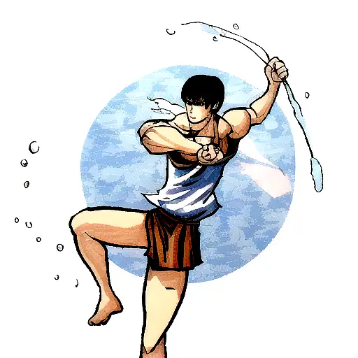 Bruce lee with be like water message  tattoo design idea