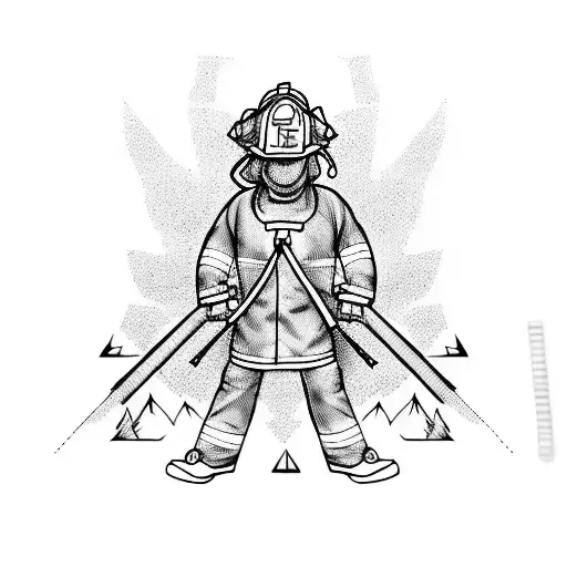 firefighter  tattoo design idea
