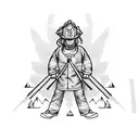 firefighter  tattoo design idea