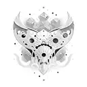 gemini trash polka tattoo design idea