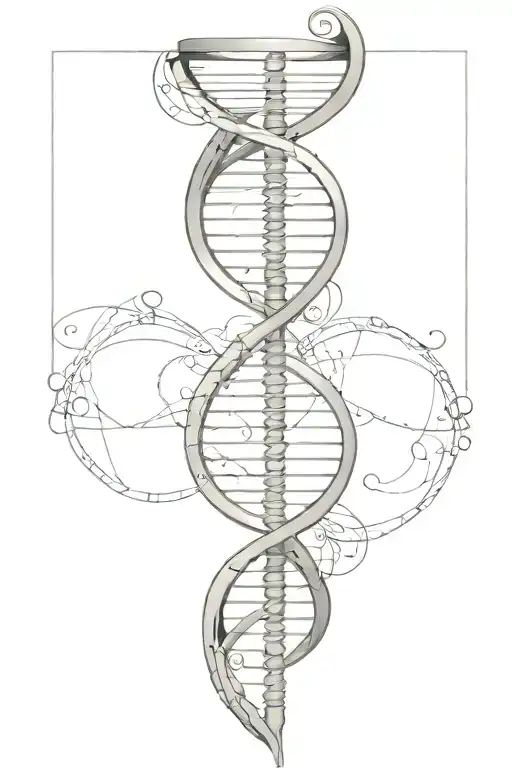 dna w quantum phsique tattoo design idea