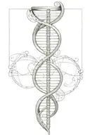 dna w quantum phsique tattoo design idea