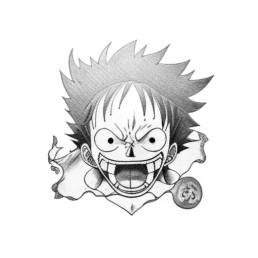 one piece luffy tattoo design idea