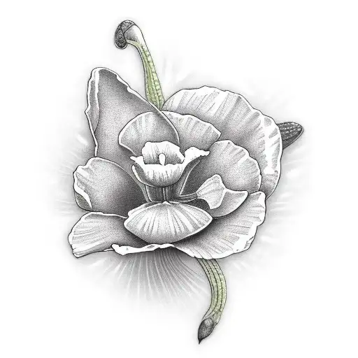 california poppy and a turtle tattoo design idea