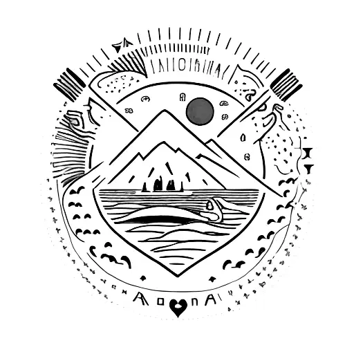 California and Ireland tattoo design idea