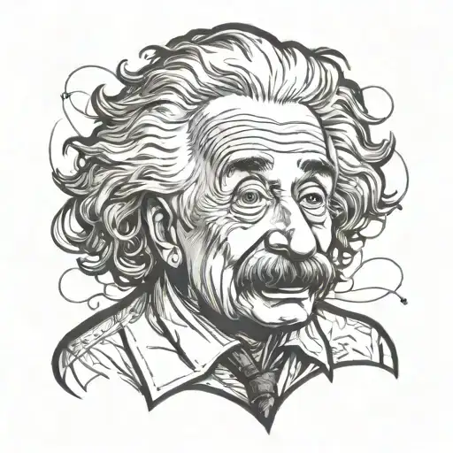 albert einstein tattoo design idea